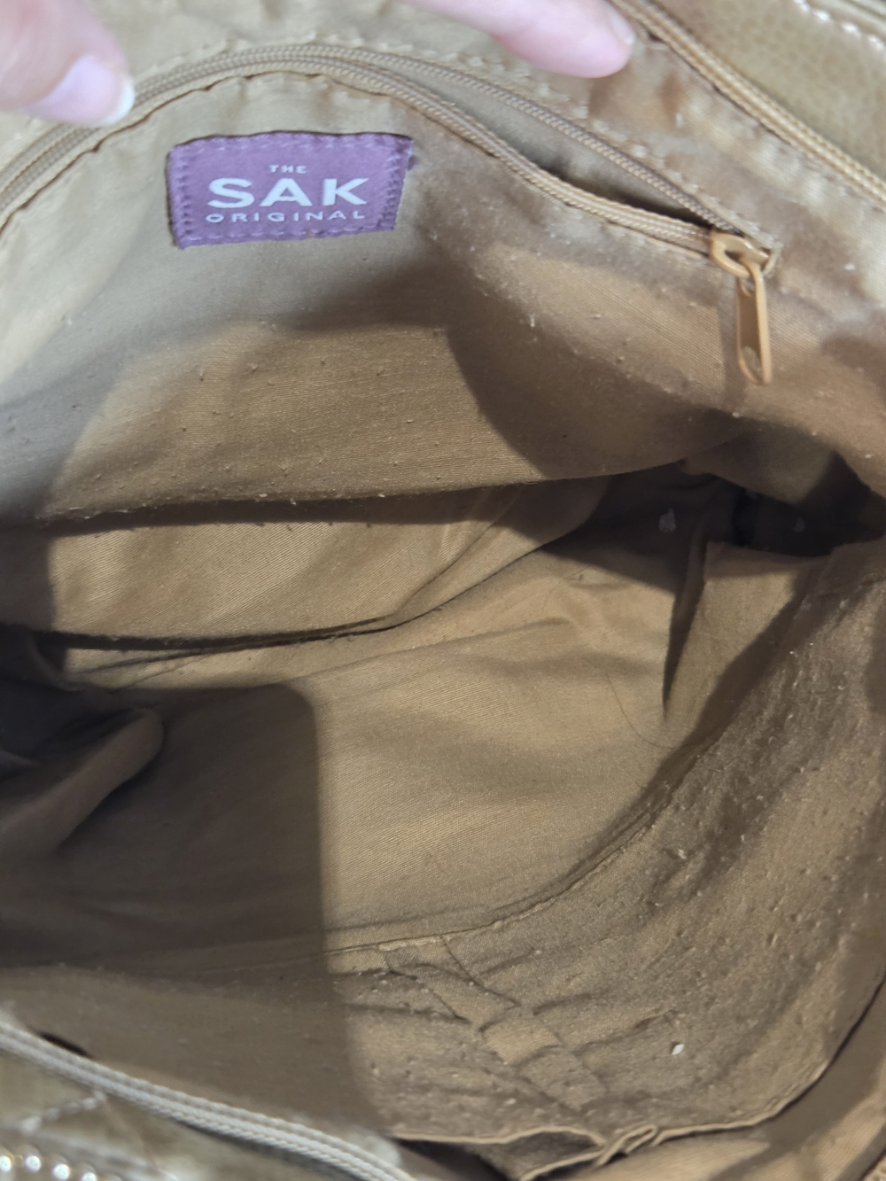 The Sak Metallic Gold Leather Tote Bag - Picture 11 of 16